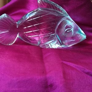 Solid glass fish ornament
